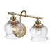 Golden - 3610-BA2 BCB-CLR - Two Light Vanity - Daphne - Brushed Champagne Brass