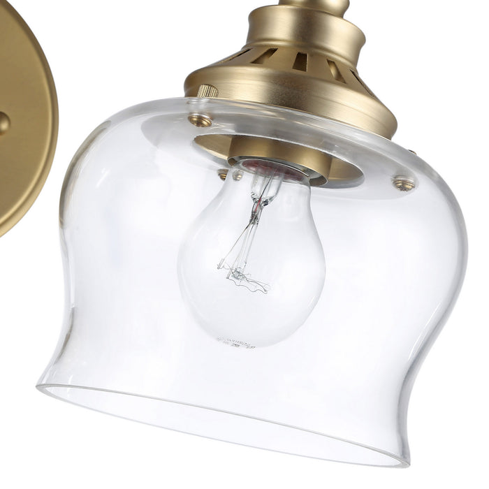 Golden - 3610-BA2 BCB-CLR - Two Light Vanity - Daphne - Brushed Champagne Brass