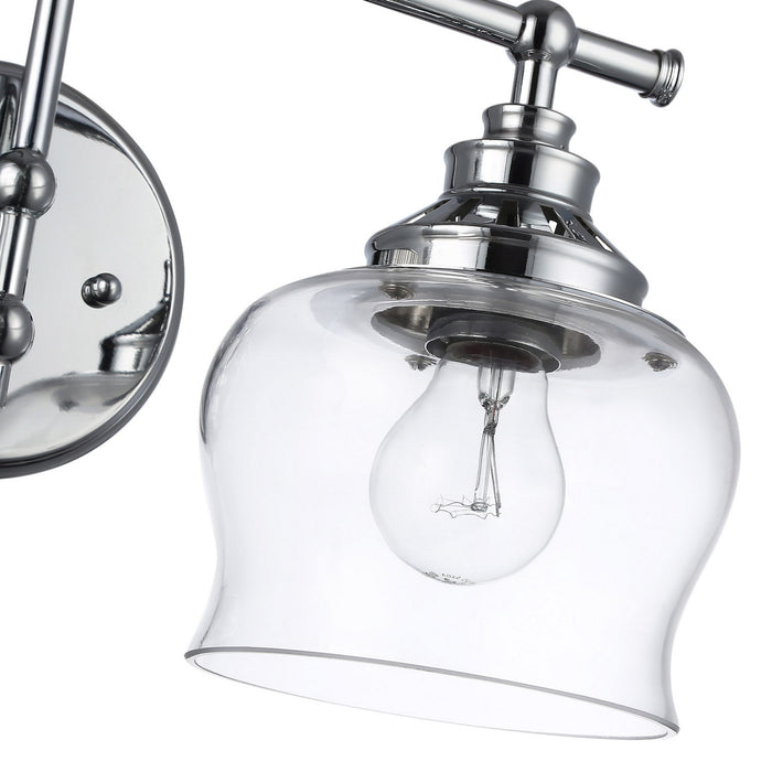 Golden - 3610-BA2 CH-CLR - Two Light Vanity - Daphne - Chrome