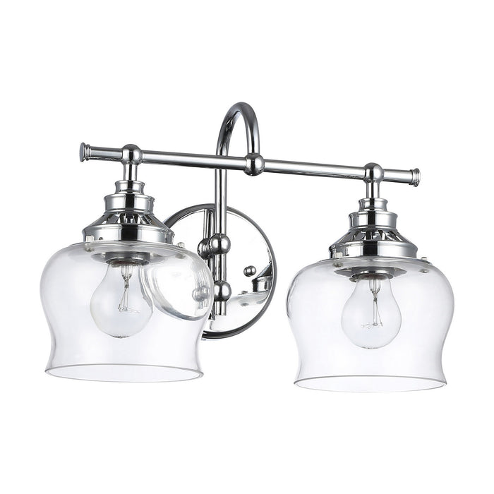 Golden - 3610-BA2 CH-CLR - Two Light Vanity - Daphne - Chrome