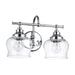 Golden - 3610-BA2 CH-CLR - Two Light Vanity - Daphne - Chrome