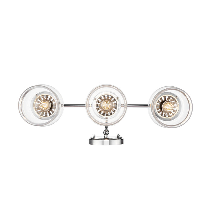 Golden - 3610-BA3 CH-CLR - Three Light Vanity Light - Daphne - Chrome