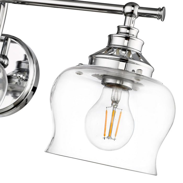 Golden - 3610-BA3 CH-CLR - Three Light Vanity Light - Daphne - Chrome