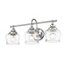 Golden - 3610-BA3 CH-CLR - Three Light Vanity Light - Daphne - Chrome