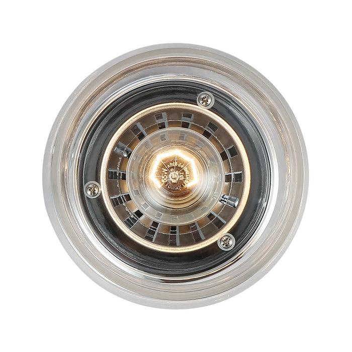 Golden - 3610-SF CH-CLR - One Light Semi-Flush Mount - Daphne - Chrome