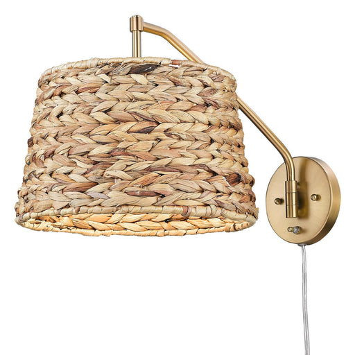 Ryleigh One Light Swing Arm Brushed Champagne Brass