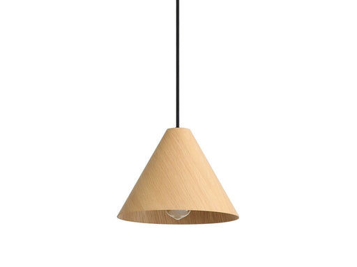 Golden - 3988-10 LWA - One Light Mini Pendant - Conique - Light Walnut