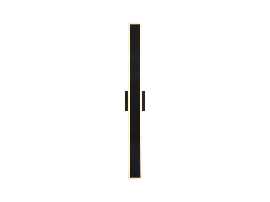 Golden - 4072-OWL36 SNB - LED Outdoor Wall Sconce - Obsidian - Sand Black
