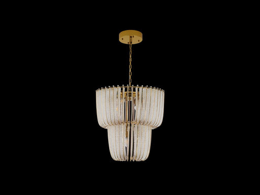 Shahi Nine Light Chandelier Titanium Gold