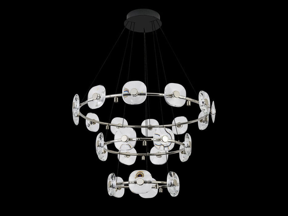 Golden - 5028-12-8-6 CH - LED Chandelier - Celestia - Chrome