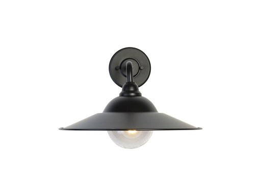 Golden - 5096-OWL15 BLK-BLK-SB - One Light Wall Sconce - Croma - Matte Black