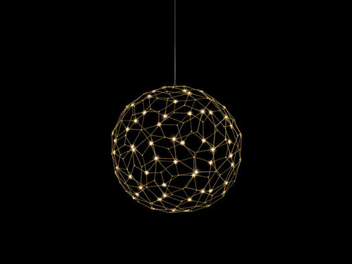 Spheris LED Pendant Natural Brass