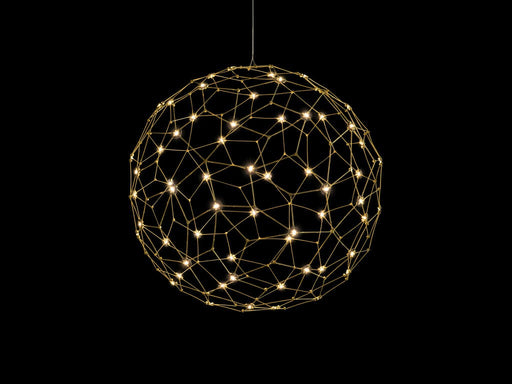 Spheris LED Pendant Natural Brass