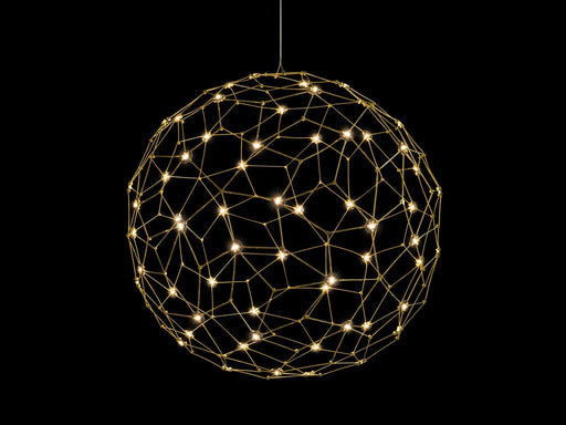 Spheris LED Pendant Natural Brass
