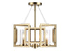 Golden - 6068-SF BCB - Four Light Semi-Flush Mount - Marco - Brushed Champagne Bronze