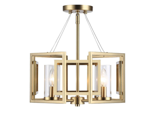 Golden - 6068-SF BCB - Four Light Semi-Flush Mount - Marco - Brushed Champagne Bronze