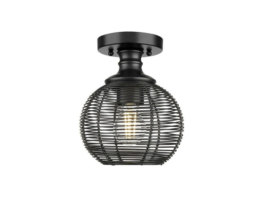 Calypso One Light Semi-Flush Mount Matte Black