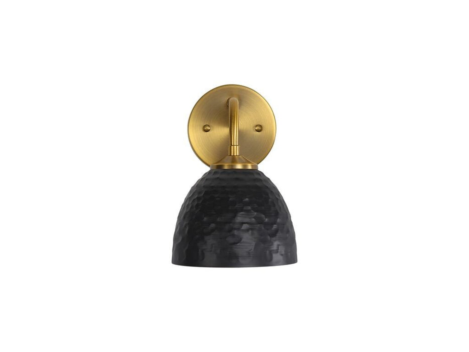 Golden - 6950-1W MBS-BLK - One Light Wall Sconce - Shepard - Modern Brass