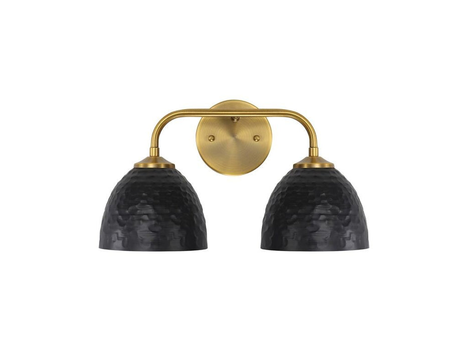 Golden - 6950-BA2 MBS-BLK - Two Light Vanity - Shepard - Modern Brass