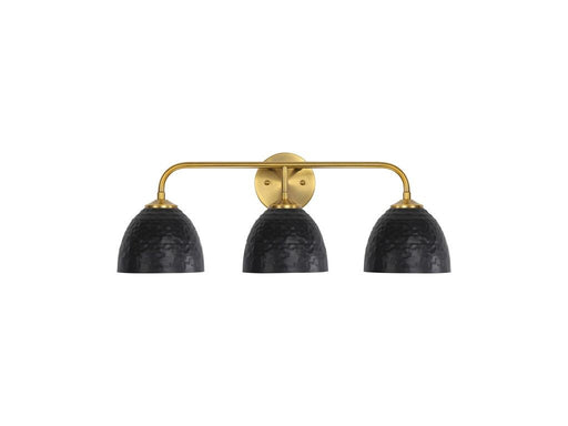 Golden - 6950-BA3 MBS-BLK - Three Light Vanity - Shepard - Modern Brass