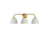 Golden - 6950-BA3 MBS-WHT - Three Light Vanity - Shepard - Modern Brass
