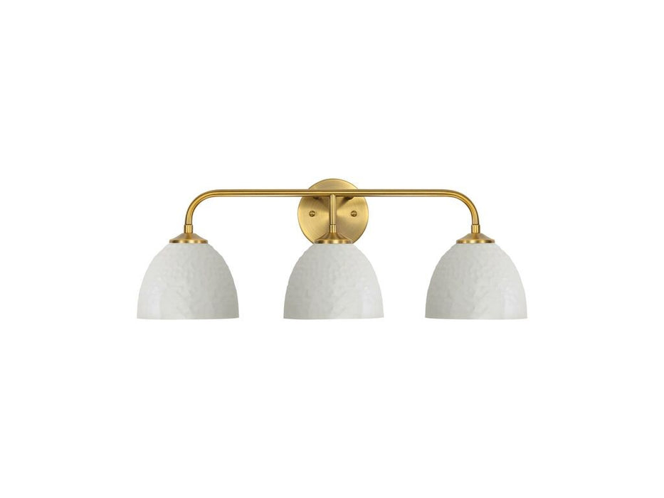Golden - 6950-BA3 MBS-WHT - Three Light Vanity - Shepard - Modern Brass