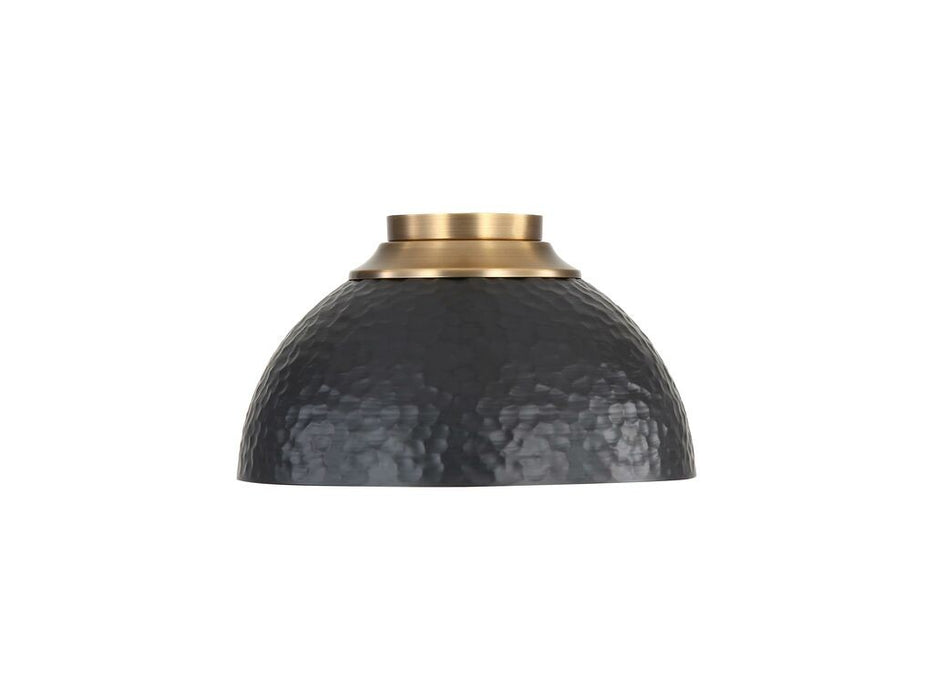 Golden - 6950-FM MBS-BLK - Three Light Flush Mount - Shepard - Modern Brass