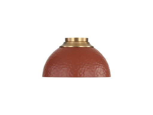 Shepard Three Light Flush Mount Modern Brass