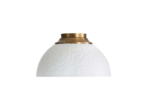 Golden - 6950-FM MBS-WHT - Three Light Flush Mount - Shepard - Modern Brass