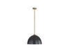 Golden - 6950-L MBS-BLK - One Light Pendant - Shepard - Modern Brass