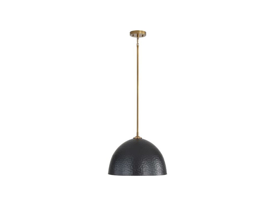 Golden - 6950-L MBS-BLK - One Light Pendant - Shepard - Modern Brass