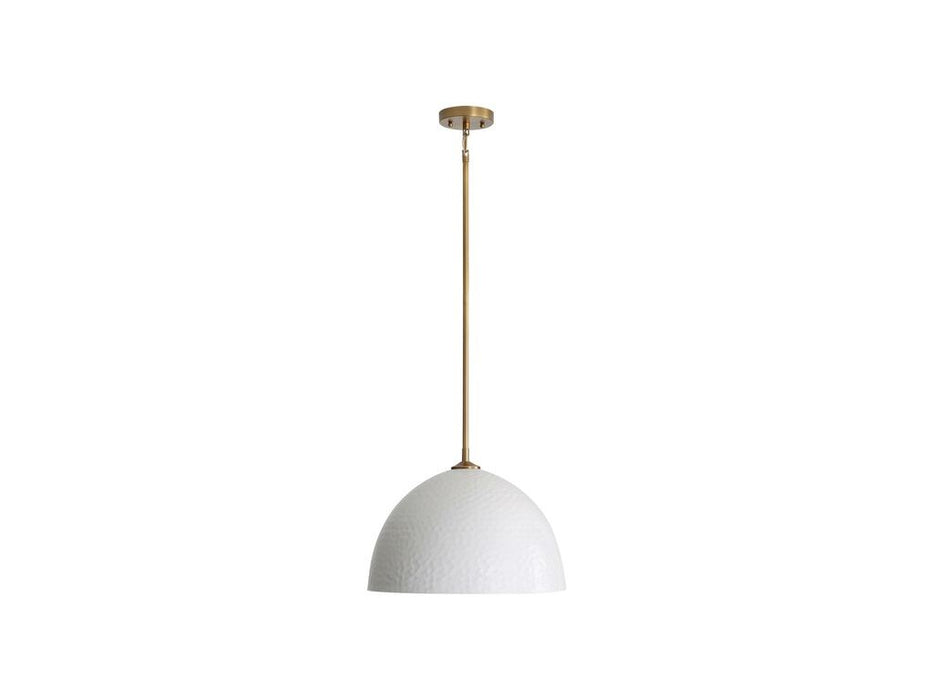 Golden - 6950-L MBS-WHT - One Light Pendant - Shepard - Modern Brass