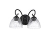 Golden - 6952-BA2 BLK-CLR - Two Light Vanity - Audra - Matte Black