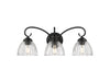 Golden - 6952-BA3 BLK-CLR - Three Light Vanity - Audra - Matte Black
