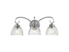 Golden - 6952-BA3 CH-CLR - Three Light Vanity - Audra - Chrome