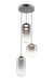 Matteo Lighting - C37403MBSM - Three Light Pendant - Refrax - Matte Black