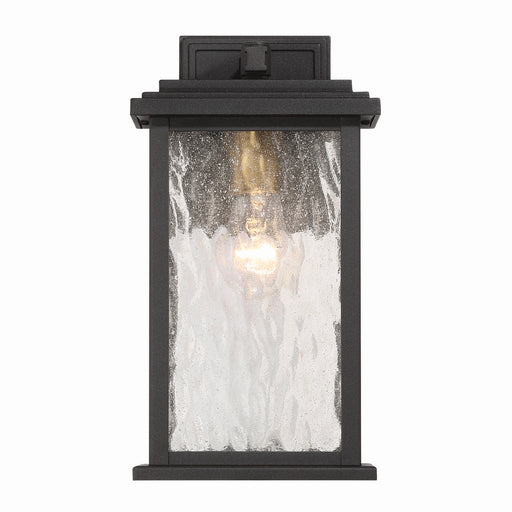 Estate One Light Outdoor Wall Sconce Black, Brass