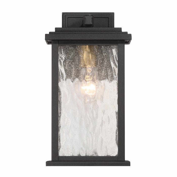 Artcraft - AC9270BK - One Light Outdoor Wall Sconce - Estate - Black, Brass