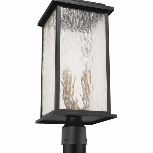 Estate Three Light Outdoor Post Mount Black, Brass