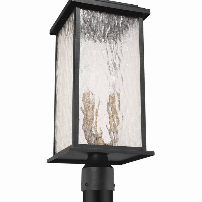 Artcraft - AC9273BK - Three Light Outdoor Post Mount - Estate - Black, Brass