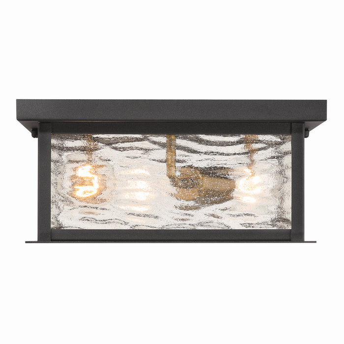Artcraft - AC9276BK - Three Light Outdoor Flush Mount - Estate - Black, Brass