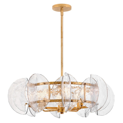 Seraphina LED Chandelier Distressed Brass