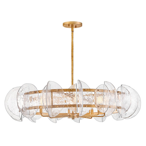 Seraphina LED Chandelier Distressed Brass