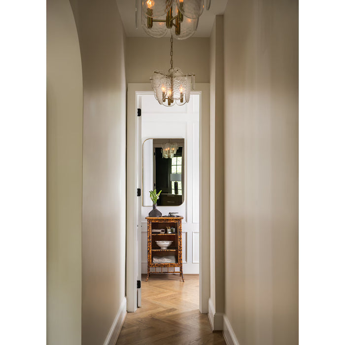 Echo Three Light Pendant Natural Brass-Mini Chandeliers-Regina Andrew-Lighting Design Store