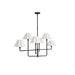Polly Six Light Chandelier Blackened Brass-Large Chandeliers-Regina Andrew-Lighting Design Store