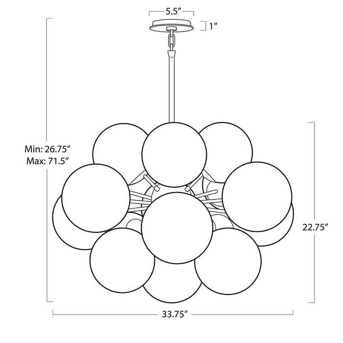 Shine 17 Light Chandelier-Mid. Chandeliers-Regina Andrew-Lighting Design Store