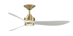 Fanimation - FPD6725BSMW - 60 Inches Ceiling Fan - Aviara - Brushed Satin Brass