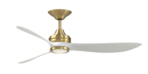 Fanimation - FPD6725BSMW - 60 Inches Ceiling Fan - Aviara - Brushed Satin Brass