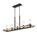 DVI Lighting - DVP38602EB+NW-CL - Five Light Linear Pendant - Okanagan - Ebony