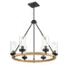 DVI Lighting - DVP38626EB+NW-CL - Six Light Foyer Pendant - Okanagan - Ebony